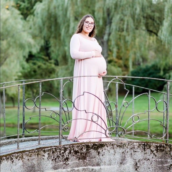 Pink Maternity Dress - Picture 3 of 3